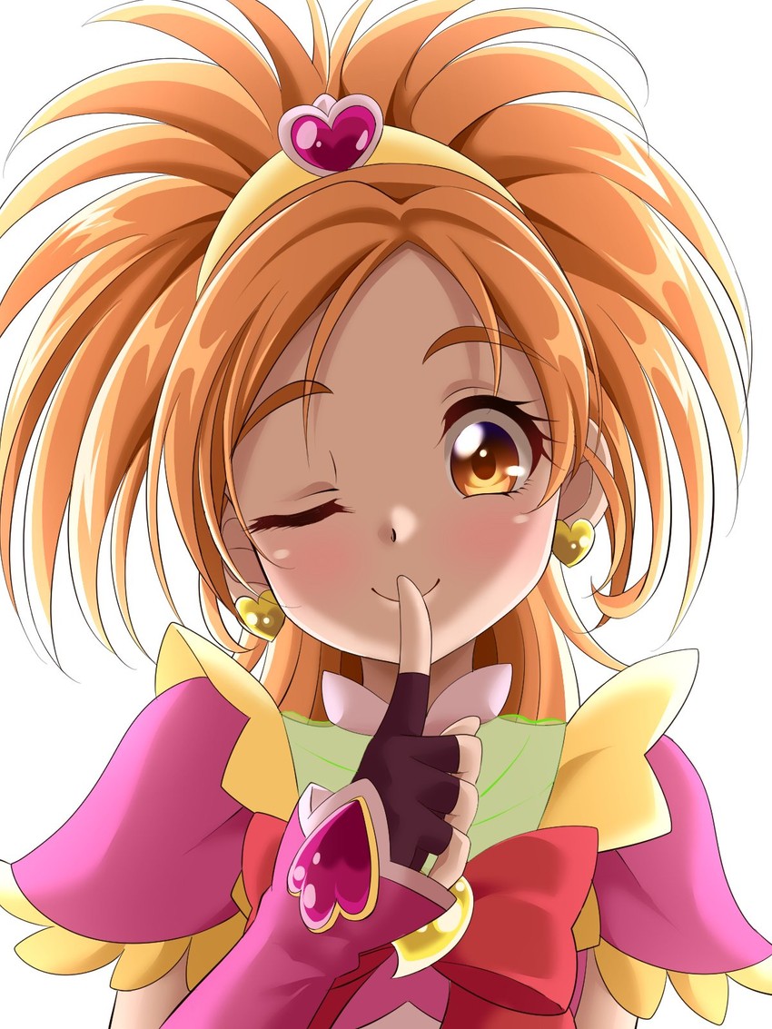 hyuuga saki and cure bloom (precure and 1 more) drawn by s-operator