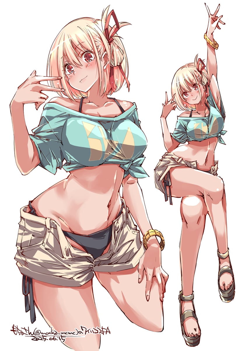 nishikigi chisato (lycoris recoil) drawn by yazawa_mana