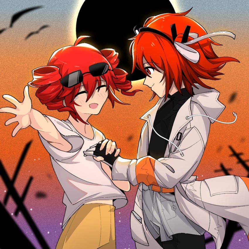 kasane teto and adachi rei (utau and 3 more) drawn by yi_xing_luren