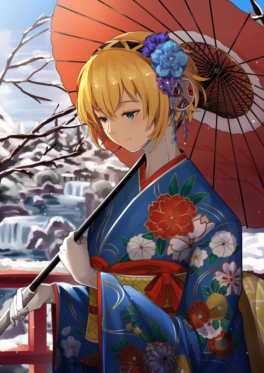 aigis (persona and 1 more) drawn by kuki_tan