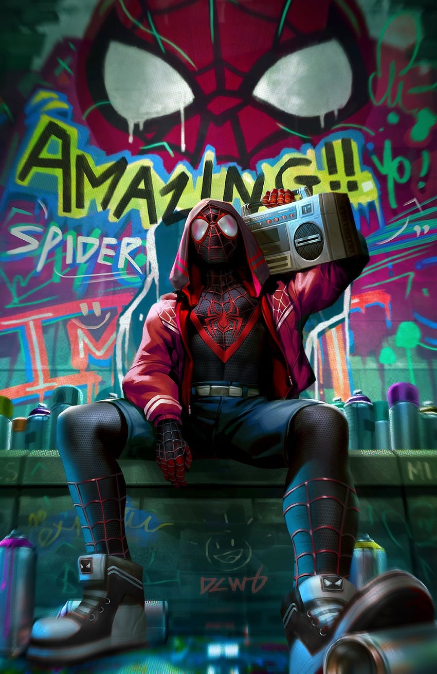 spider-man and miles morales (marvel and 1 more) drawn by dcwj