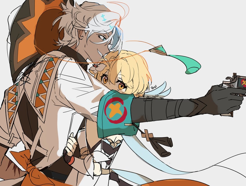 lumine and ifa (genshin impact) drawn by penzi_(mok_pen)