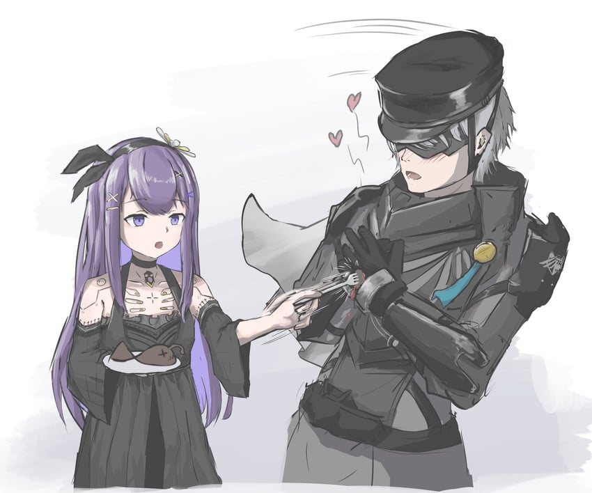 commandant and lithos (punishing: gray raven) drawn by rhea_arm