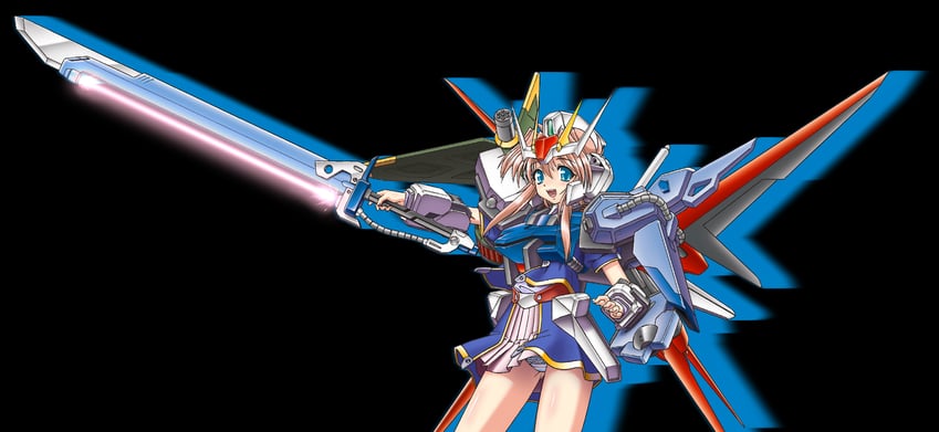 strike gundam and perfect strike gundam (gundam and 1 more) drawn by shinjou_satomi