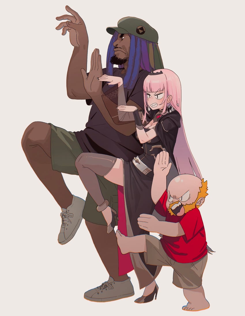 mori calliope, woolie, and pat boivin (hololive and 2 more) drawn by zedd_(zedgawr)