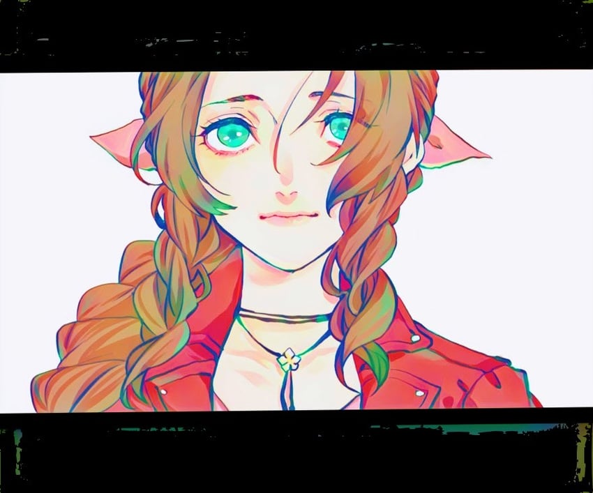 aerith gainsborough (final fantasy and 2 more) drawn by ashinamaturi