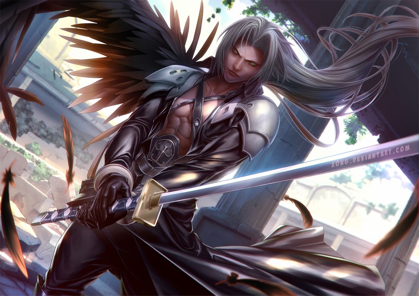 sephiroth (final fantasy and 1 more) drawn by xong