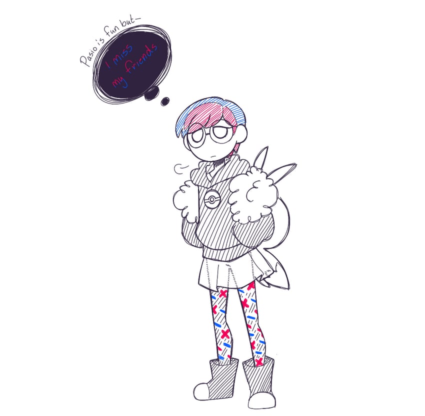 penny (pokemon and 1 more) drawn by lmg_artistocat