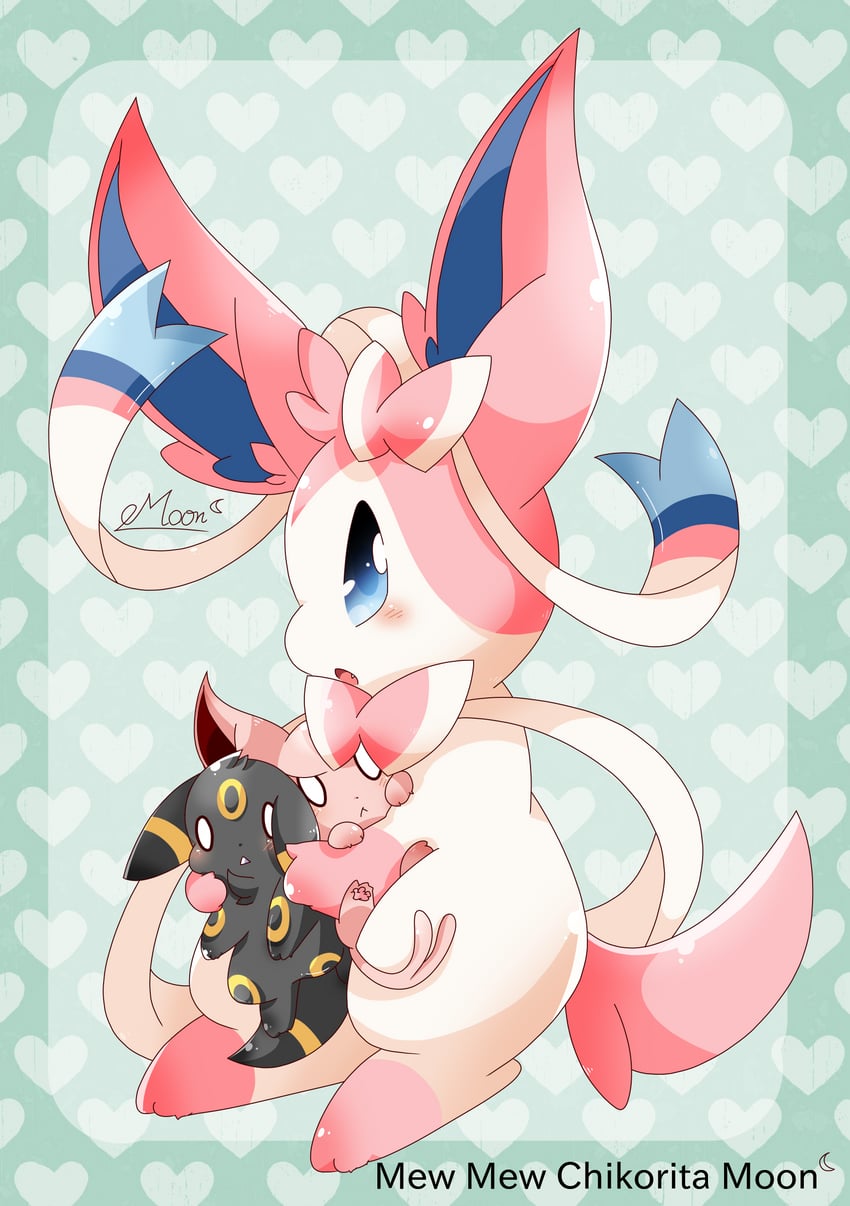 sylveon, umbreon, and espeon (pokemon) drawn by mew_mew_chikorita_moon