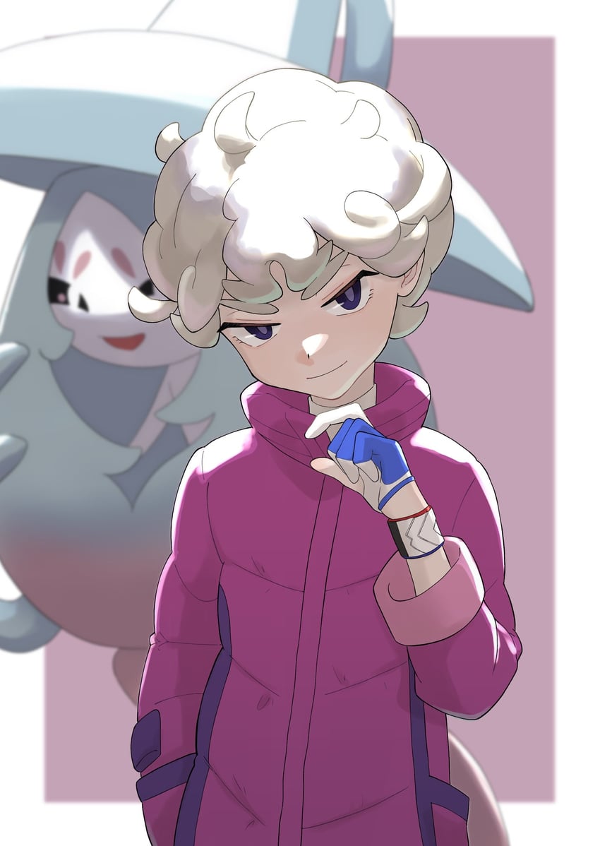 bede and hatterene (pokemon and 1 more) drawn by hagi_753