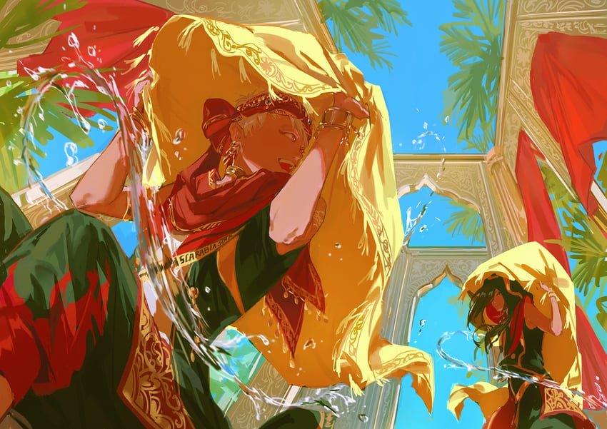 jamil viper and kalim al-asim (twisted wonderland) drawn by mistcq