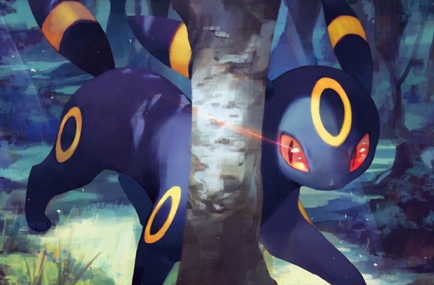 umbreon (pokemon and 1 more) drawn by murayama_ryota