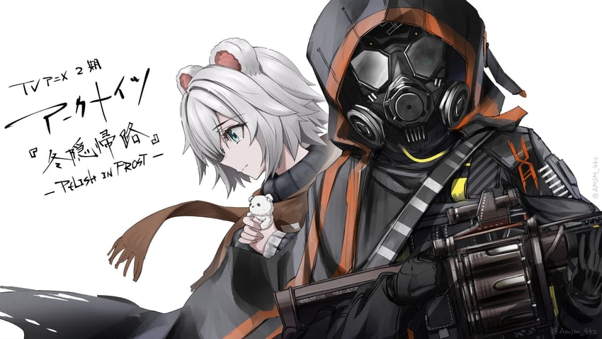 misha and skullshatterer (arknights) drawn by yokaze_(yokajie)