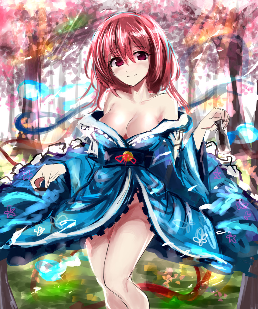 saigyouji yuyuko (touhou) drawn by moruchi_(rinaka_moruchi)