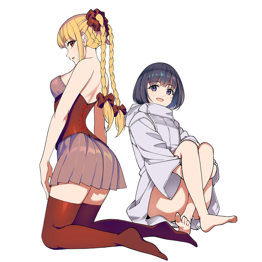 shuka and kashiwagi rein (darwin's game) drawn by takahata_yuki
