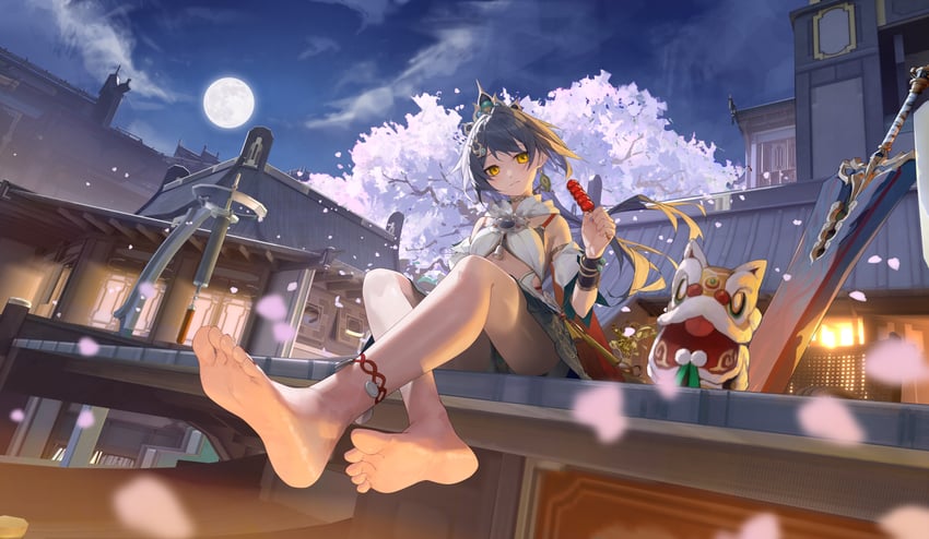 yunli (honkai and 1 more) drawn by mile_miluo