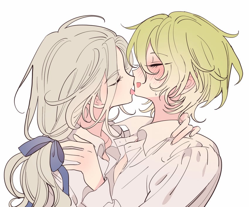 ran nagisa and tomoe hiyori (ensemble stars!) drawn by meremero