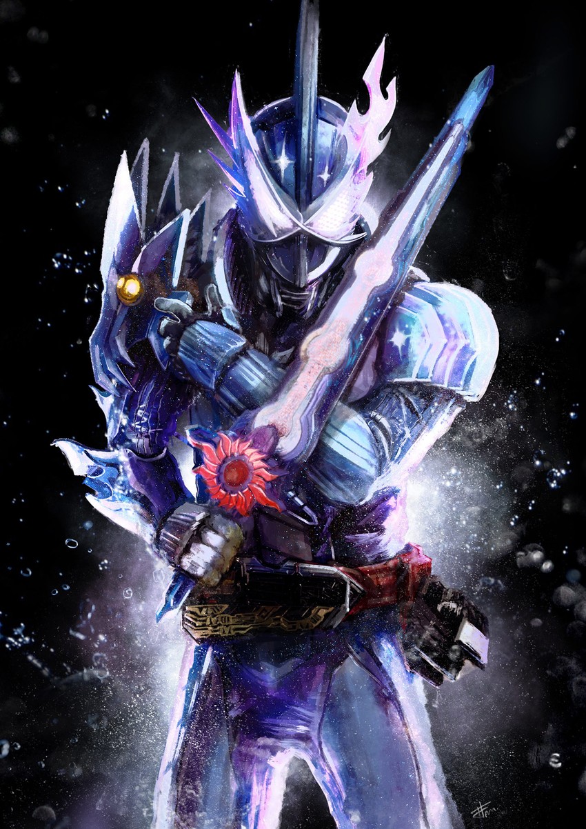 kamen rider saber and kamen rider xross saber (kamen rider and 1 more) drawn by yygnzm