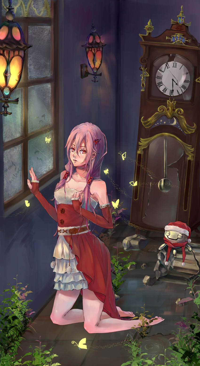 yuzuriha inori and fyu-neru (guilty crown) drawn by lj_(artist)