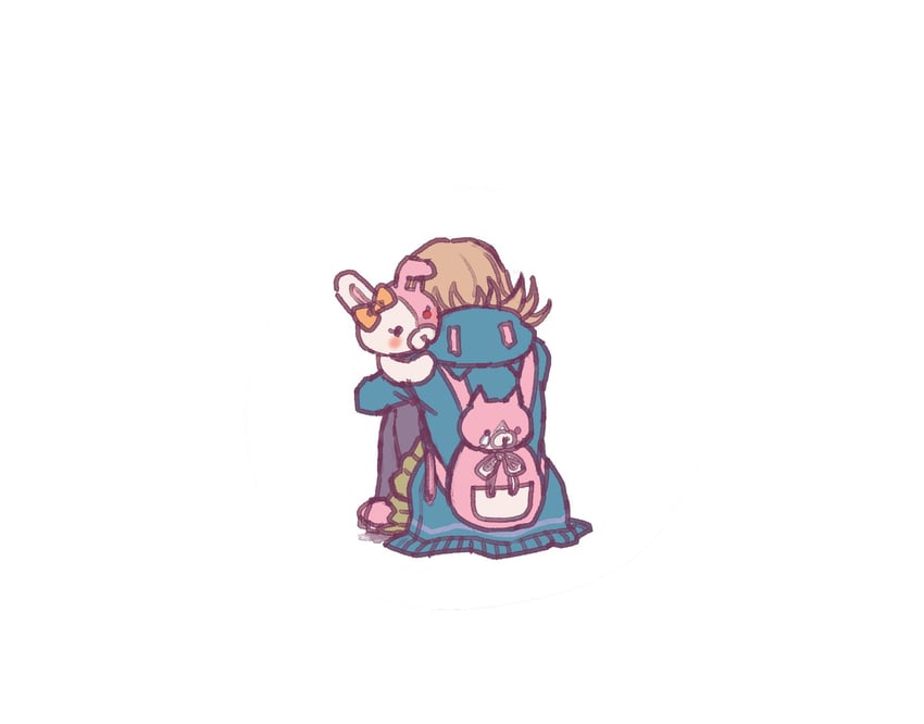 nanami chiaki and monomi (danganronpa and 1 more) drawn by youko-shima