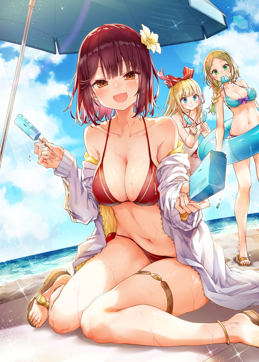 sophie neuenmuller, firis mistlud, and ilmeria von leinweber (atelier and 1 more) drawn by alt_(ctrldel)