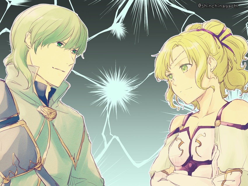 l'arachel and innes (fire emblem and 2 more) drawn by nishimura_(shinchinagachi)