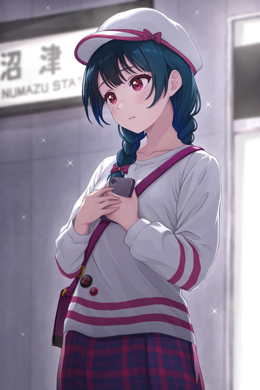 tsushima yoshiko (love live! and 1 more) drawn by rabineru