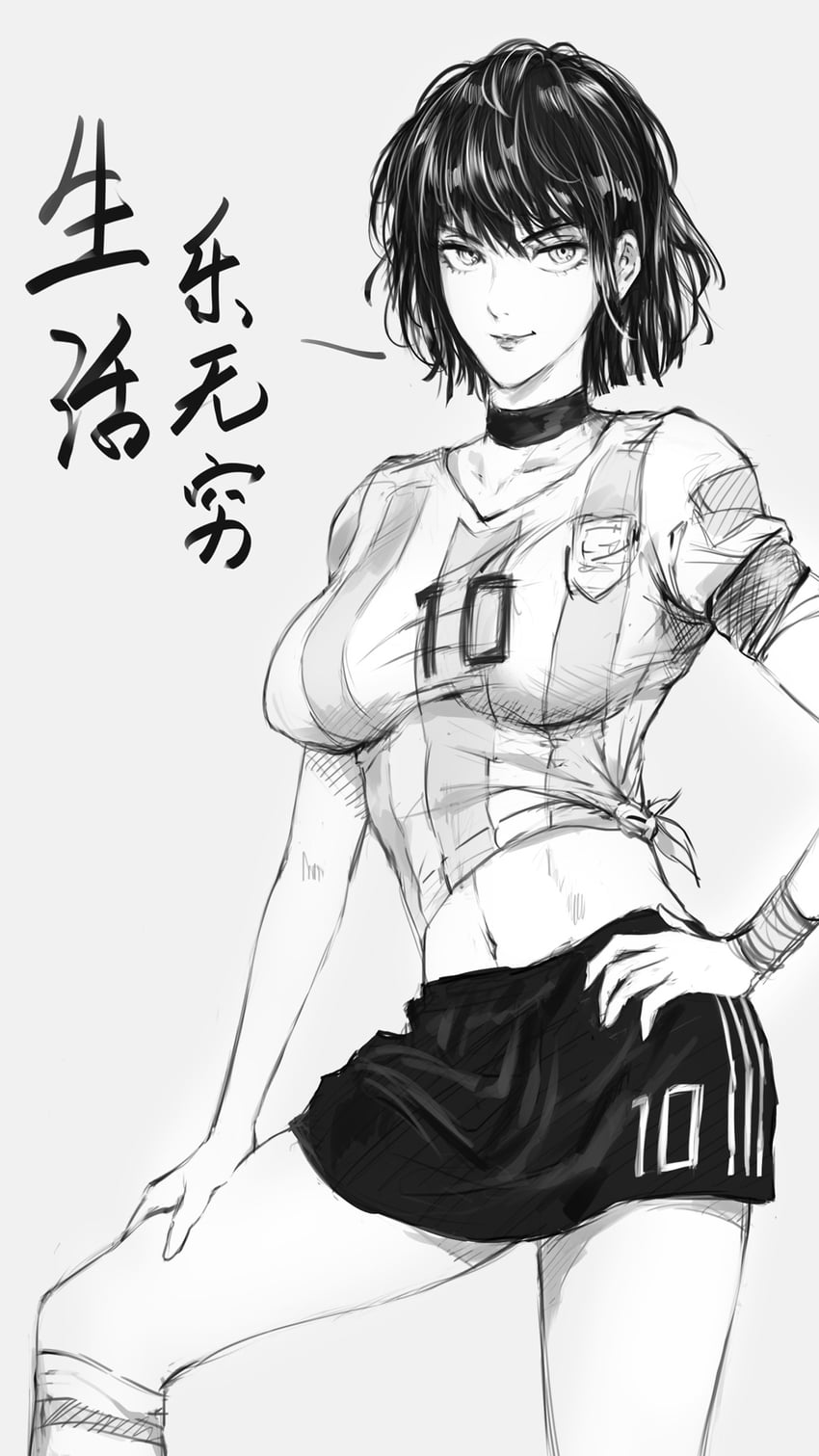 fubuki and lionel messi (one-punch man) drawn by peiluona_dejumimi