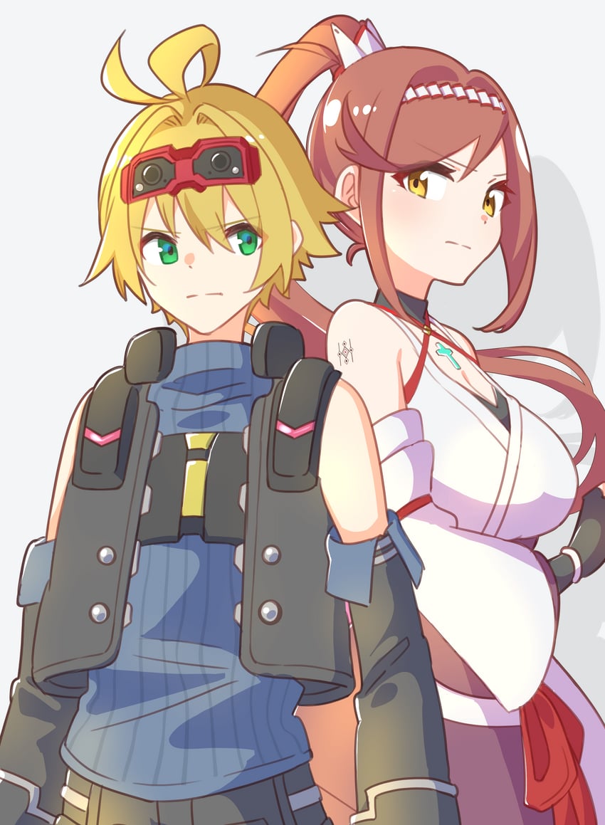 glimmer and nikol (xenoblade chronicles and 2 more) drawn by ikonaska