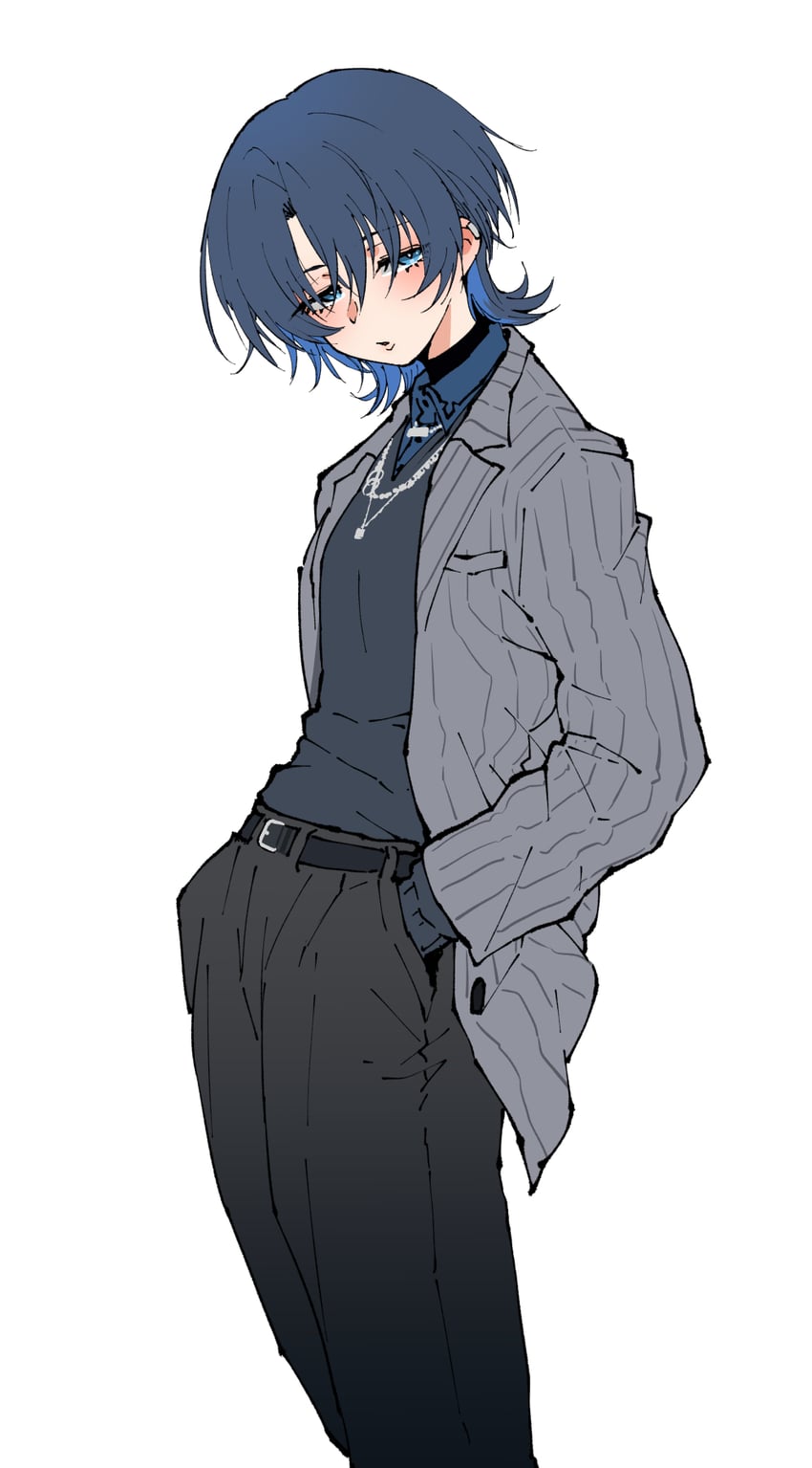 hiodoshi ao (hololive and 1 more) drawn by henriiku_(ahemaru)