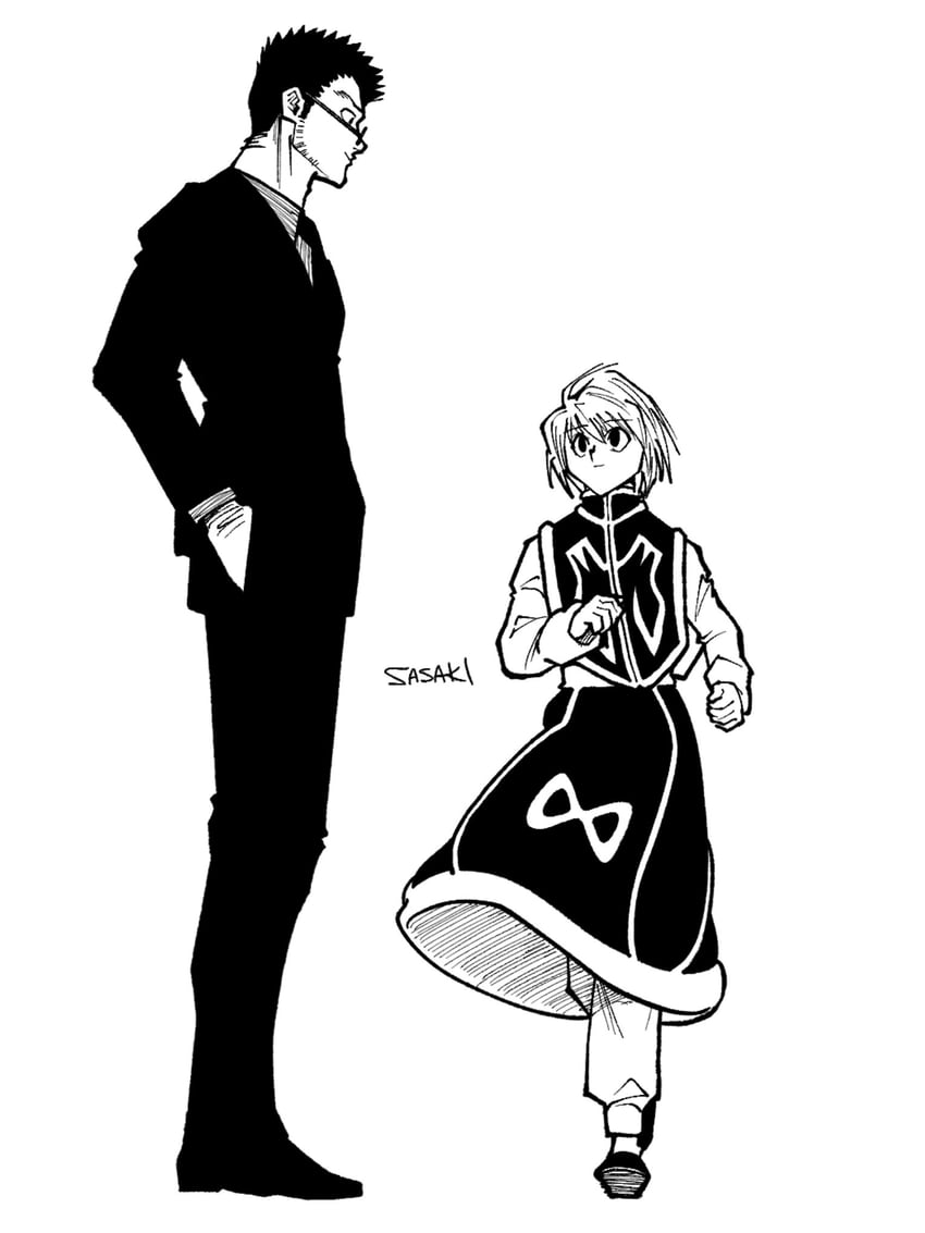 kurapika and leorio paladiknight (hunter x hunter) drawn by sasaki_koguma