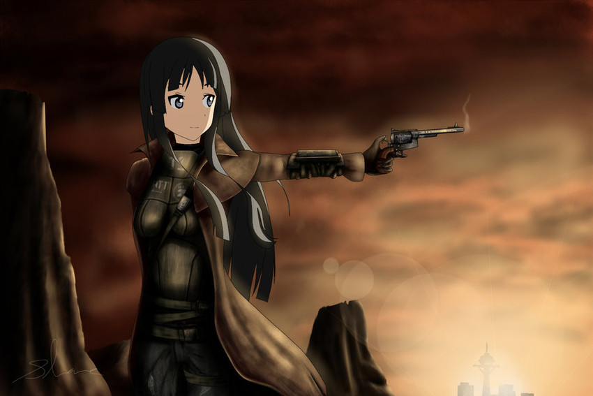 akiyama mio (k-on! and 2 more) drawn by shane_owen