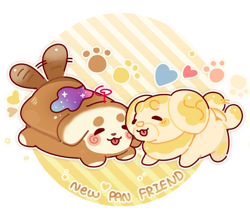 fidough and sanallite (pokemon and 2 more) drawn by samdong
