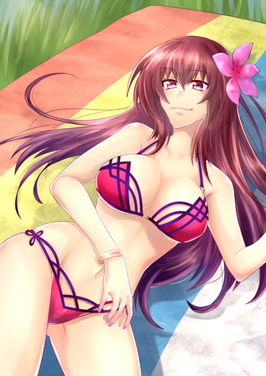 scathach (fate and 1 more) drawn by bukiya_(weaponman)