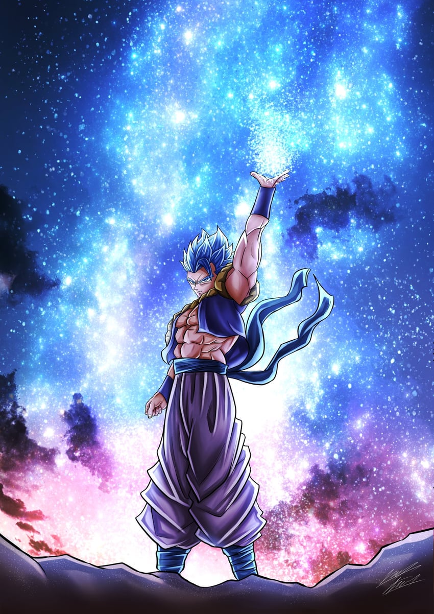 gogeta (dragon ball and 1 more) drawn by n_k0918