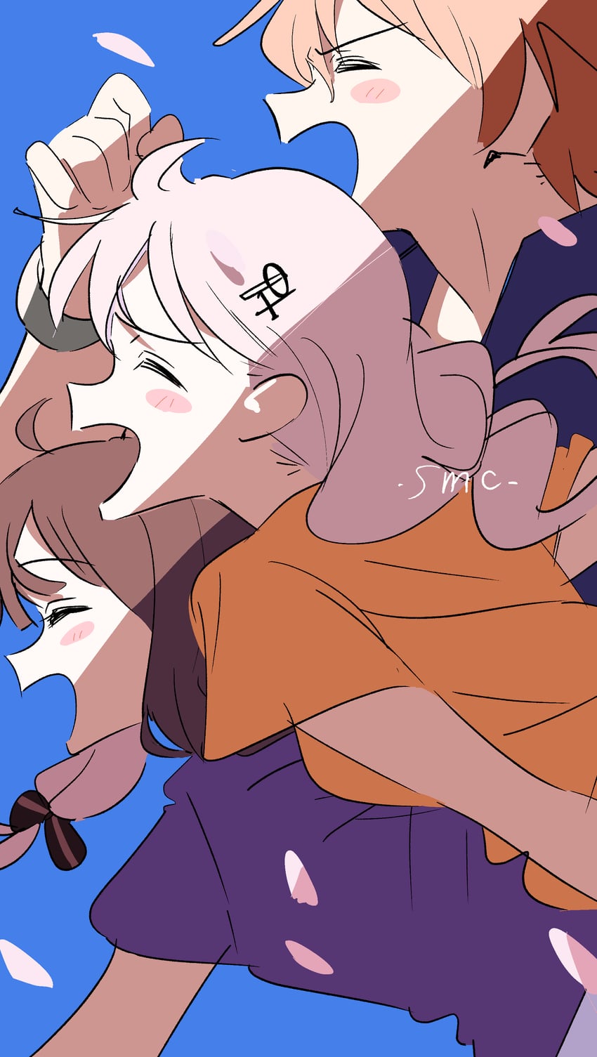 yorumi rena, hakase fuyuki, and kagami hayato (nijisanji) drawn by kerorira