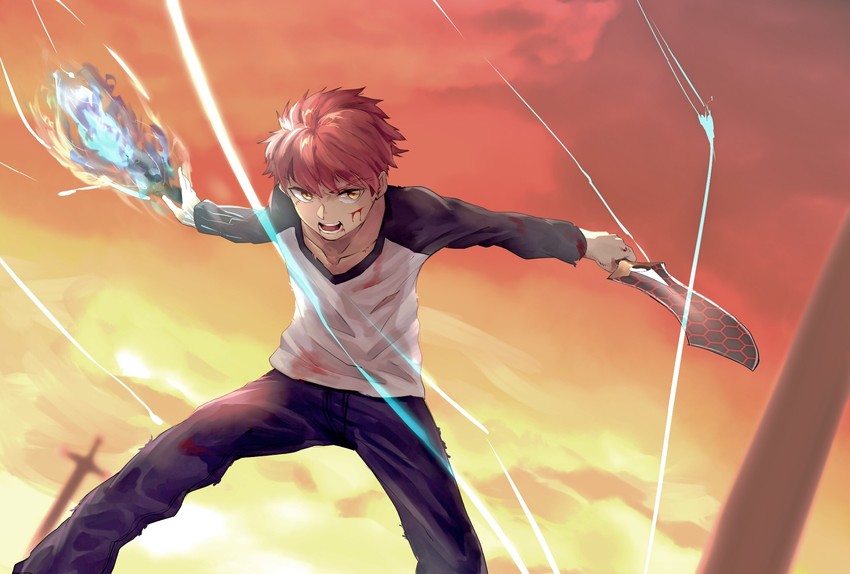 emiya shirou (fate and 1 more) drawn by greatpengh