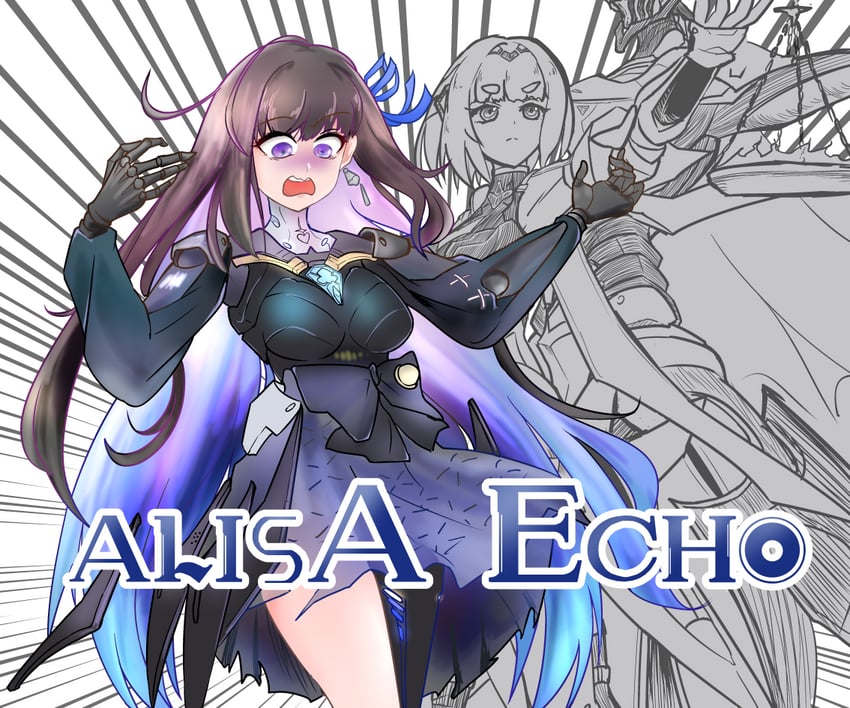 selena, selena: tempest, alisa, alisa: echo, and cecilie (punishing: gray raven) drawn by dorinhakawaii