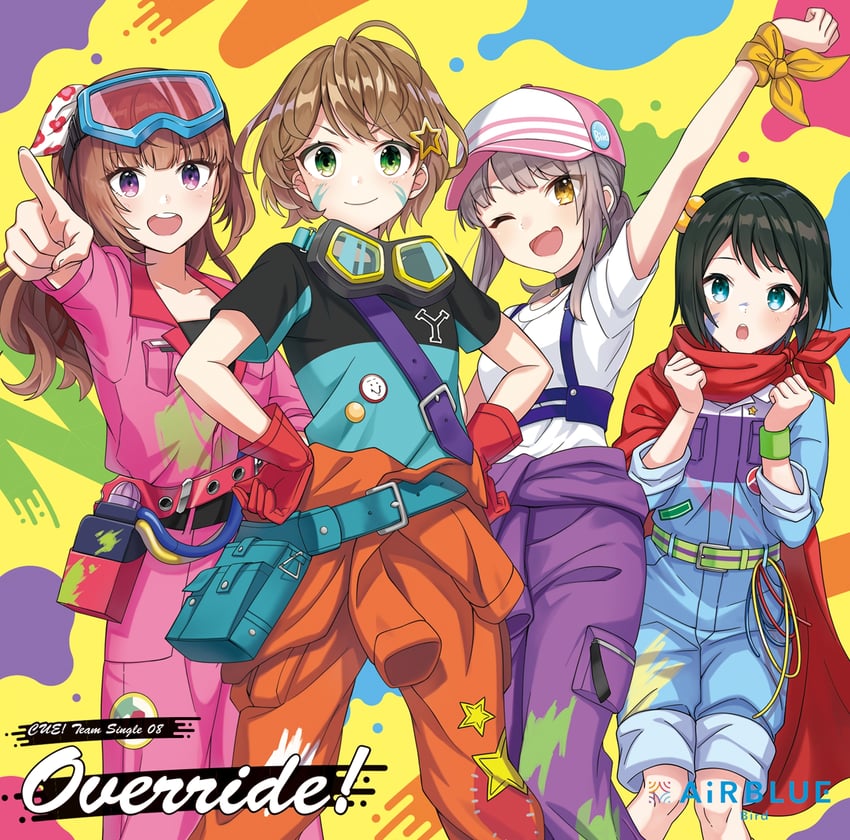 tendo yuuki, kujo yuzuha, eniwa airi, and akagawa chisa (cue!)