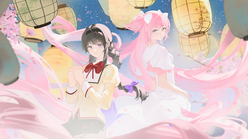akemi homura, kaname madoka, and ultimate madoka (mahou shoujo madoka magica) drawn by chaconne