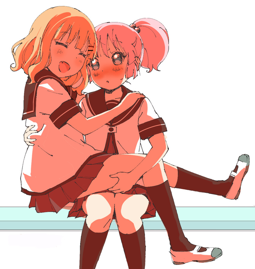 yoshikawa chinatsu and oomuro sakurako (yuruyuri) drawn by kamiki_uutarou