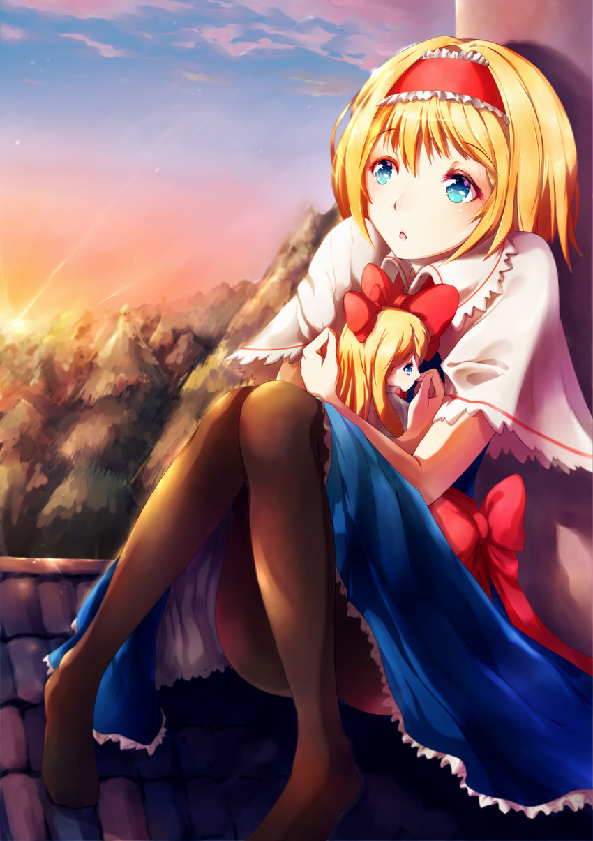 alice margatroid and shanghai doll (touhou) drawn by mayonaka_taruho