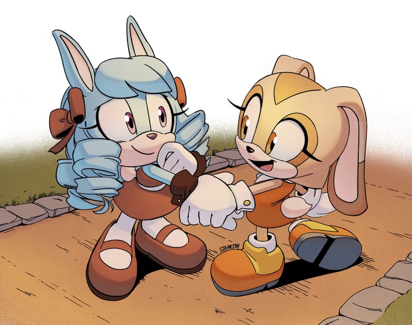 cream the rabbit and anya the rabbit (original and 1 more) drawn by starrjoy