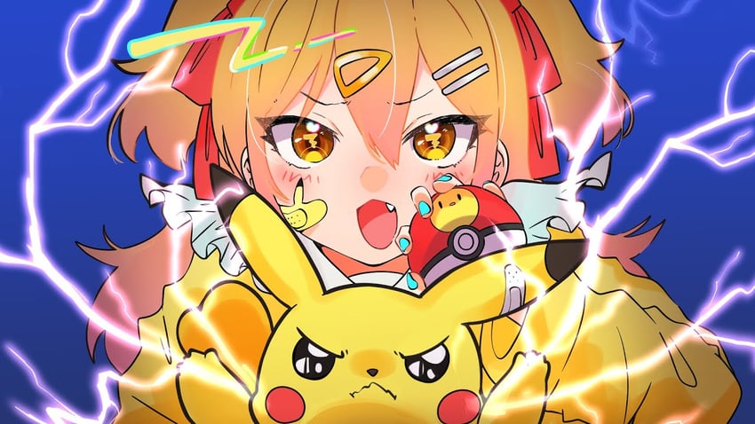 pikachu and pmaru-sama (pokemon and 2 more) drawn by pmaru-sama_(artist)