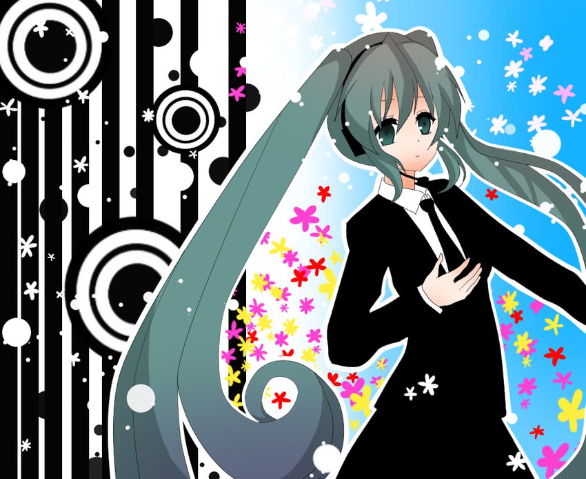 hatsune miku (vocaloid and 1 more) drawn by uranaishi_(miraura)