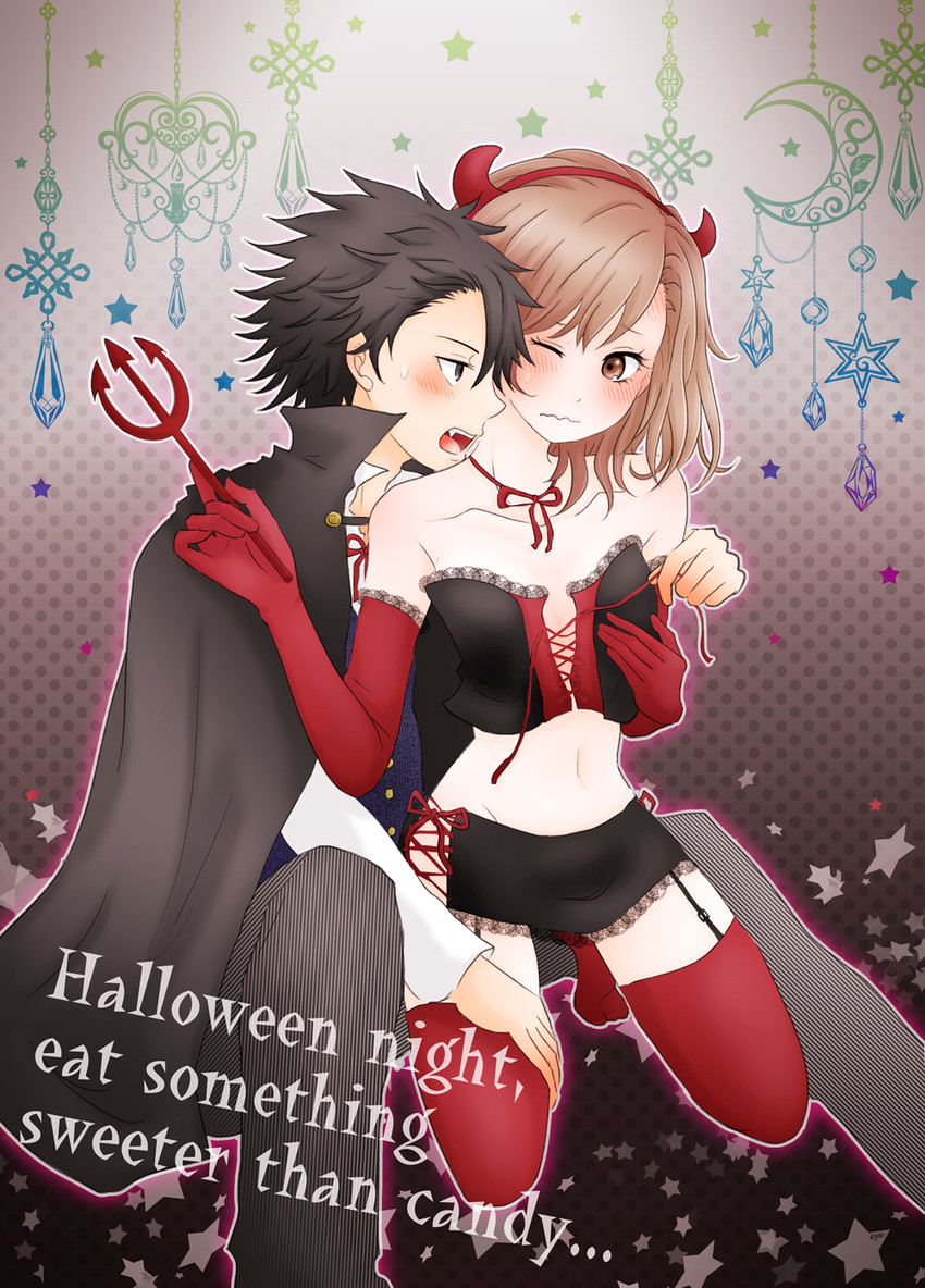 misaka mikoto and kamijou touma (toaru majutsu no index and 1 more) drawn by eye_(admixxxlife)