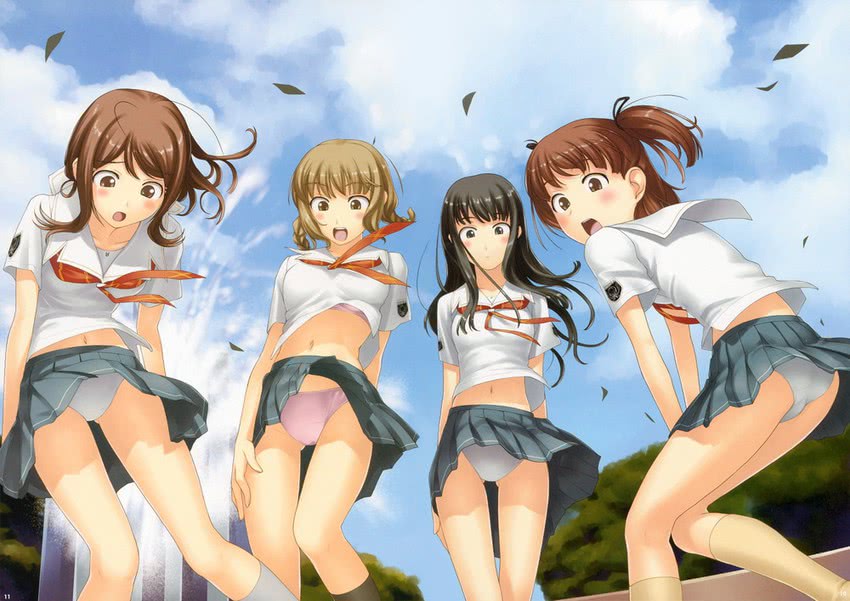mizusawa mao, futami eriko, hoshino yuumi, and aihara nana (kimi kiss) drawn by tanaka_shoutarou