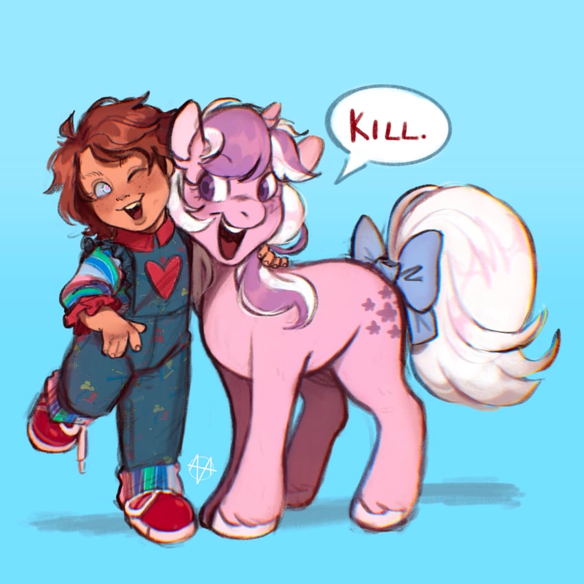 chucky and twilight (my little pony and 2 more) drawn by ama_(amasc0met)