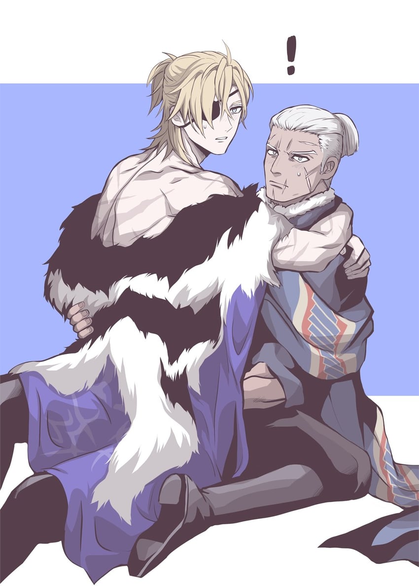 dimitri alexandre blaiddyd and dedue molinaro (fire emblem and 1 more) drawn by megubiru