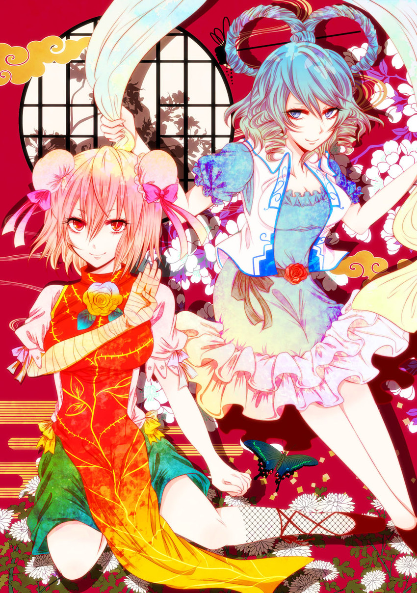 kaku seiga and ibaraki kasen (touhou) drawn by shisei_(kyuushoku_banchou)